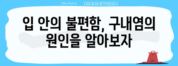 구내염 원인과 증상 파악하기 | 불편함 해소 증진