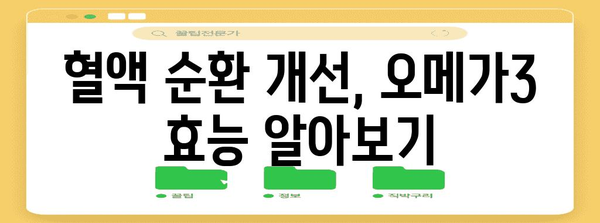 혈액 순환 개선을 위한 오메가3 필수 영양제