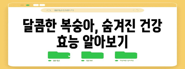 복숭아 효능 10가지 | 피로 회복에서 보관법까지