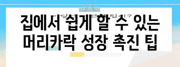 머리카락 신속하게 키우기 | 시간과 비용 절약 팁