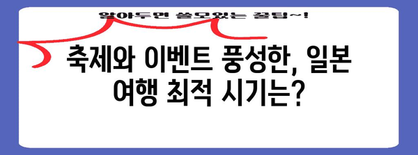 일본 여행을 위한 최적의 시기 | 2024년 기준