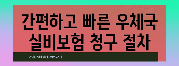 손해발생 시 안심! 우체국 실비보험 가입 및 청구 가이드