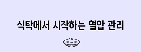 혈압 낮추는 팁과 습관