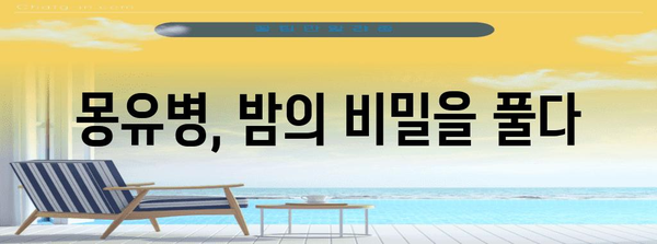몽유병의 이해와 대처법 | 안전한 수면을 위한 팁