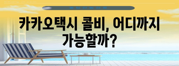 카카오택시 콜비 탐구 | 지역별 호출 가능 여부 확인