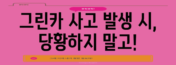 그린카 사고 후 대처 가이드 | 수리비부터 견적까지