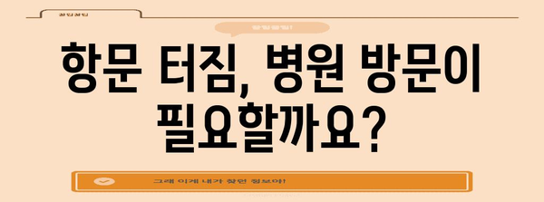 항문 터짐 이해하기 | 원인, 대처법, 예방