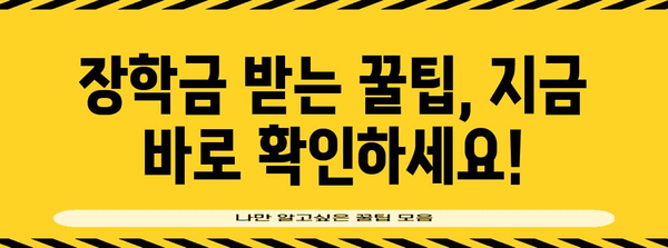 장학금 신청 완벽 가이드