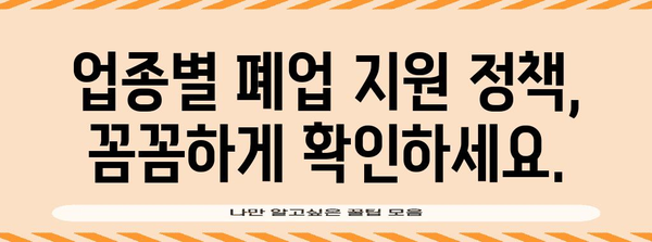 식당 폐업 지원 | 자치체 지원금 안내 및 업종별 가이드