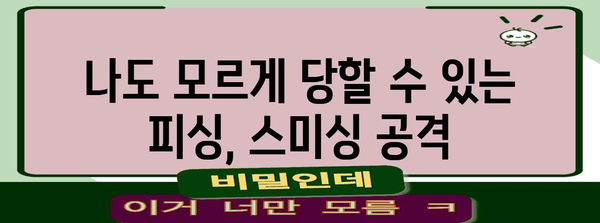 피싱과 스미싱 대처법 | 사이버 범죄 예방 안내서