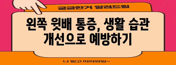 왼쪽 윗배 통증 관리 가이드 | 원인부터 효과적인 대처법까지