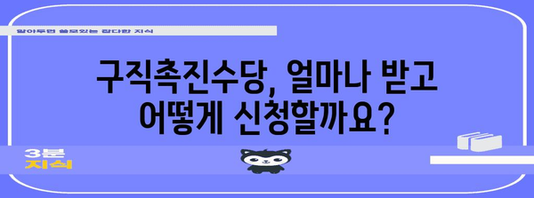 실업급여 수급자 구직 지원 완벽 가이드 | 구직촉진수당 및 기타 지원 비교 및 신청