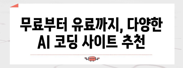 초보자부터 전문가까지 | 추천 AI 코딩 사이트 모음