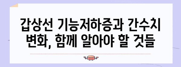 갑상선 기능저하증과 간수치 | 상관관계 이해 가이드