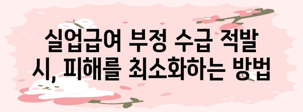 실업급여 부정 수급 대응 대책서 | 적발 시 피해 최소화 가이드