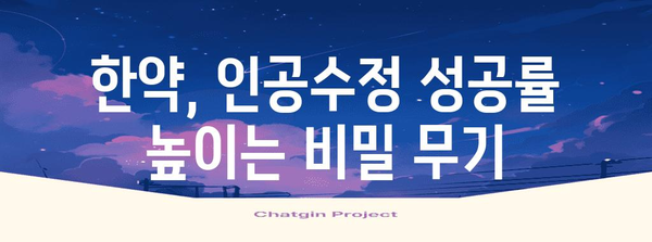 인공수정 확률 UP! 한약 활용법 공개