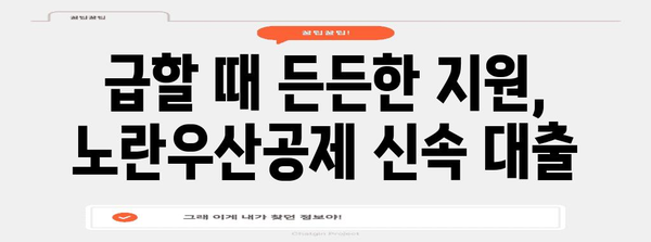 노란우산공제 신속 대출 | 소상공인의 금융적 지원