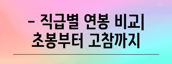 2024년 공무원 임금 체계 안내 | 랭킹, 보너스 및 각 직급별 비교