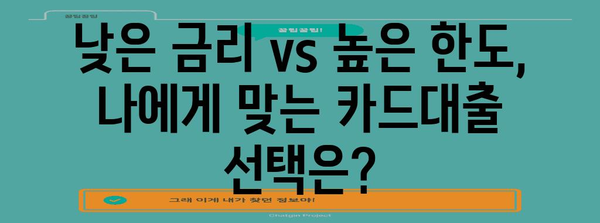 신용카드 현금서비스 vs 리볼빙 vs 카드론 비교 분석 | 현명한 선택을 위한 가이드