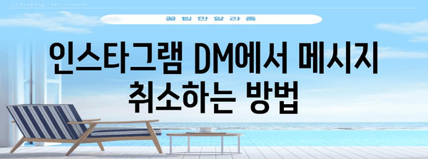 인스타그램 DM 마스터 가이드 | 알림 설정, 메시지 취소까지