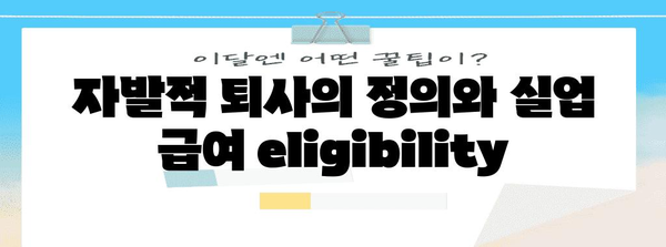 자발적 퇴사도 실업 급여를 받을 수 있을까?