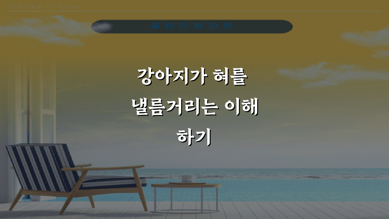 강아지가 혀를 낼름거리는 이해하기
